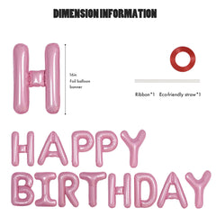 CANREVEL 13-piece pink foil letters ideal for quick birthday signage.