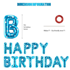 CANREVEL foil letter balloons spell HAPPY BIRTHDAY with long-lasting shine.