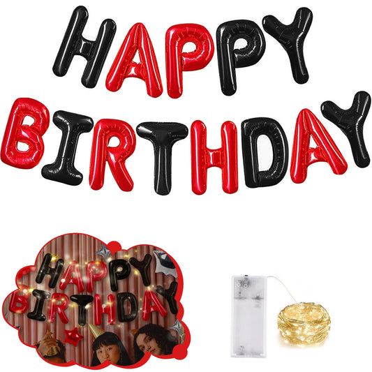 CANREVEL Happy Birthday banner letters 16-inch illuminate celebrations