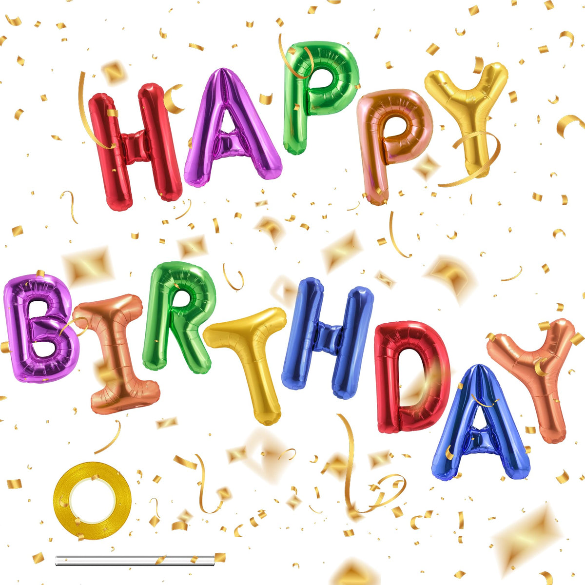 CANREVEL Happy Birthday banner 16-inch hangs for festive wall decor and photo moments
