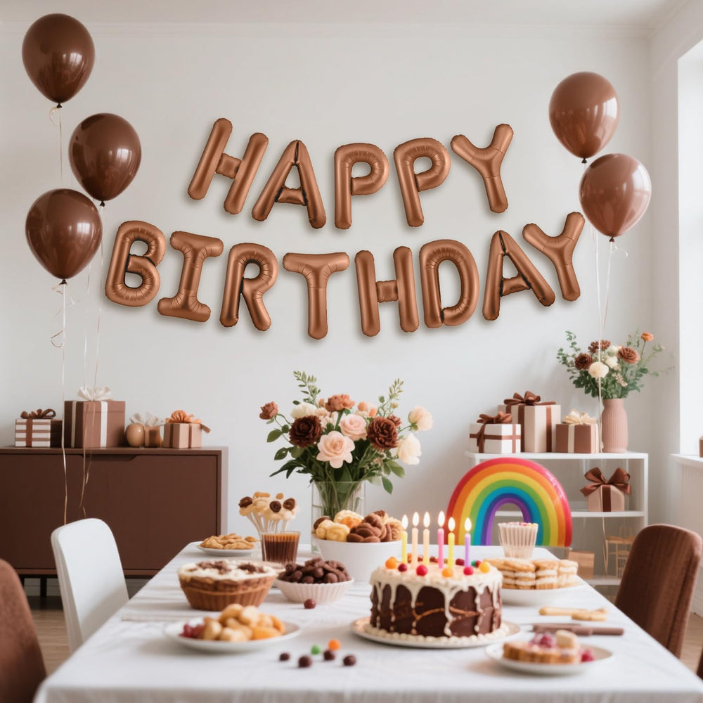 CANREVEL party decor setup with balloons and banner, easy to inflate and hang.