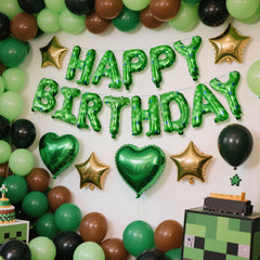 CANREVEL pixel-miner themed banner elevates kids' birthday decor.