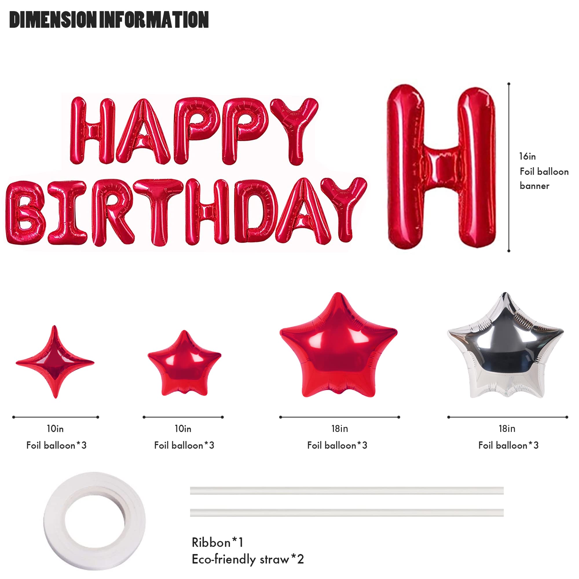 CANREVEL red four-point star balloons add festive flair to any cake table