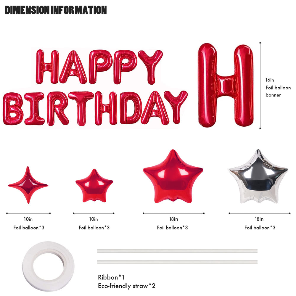 CANREVEL red four-point star balloons add festive flair to any cake table