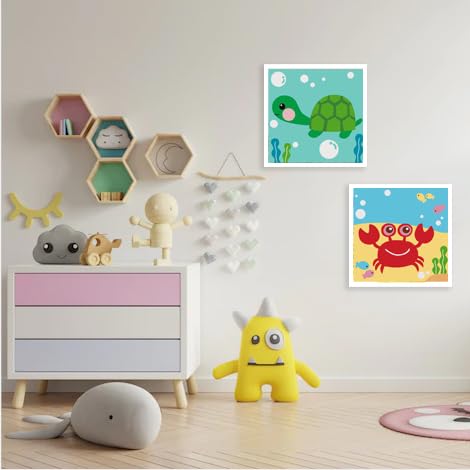 Canrichshop sea animals paint-by-numbers kit for beginners boosts creativity