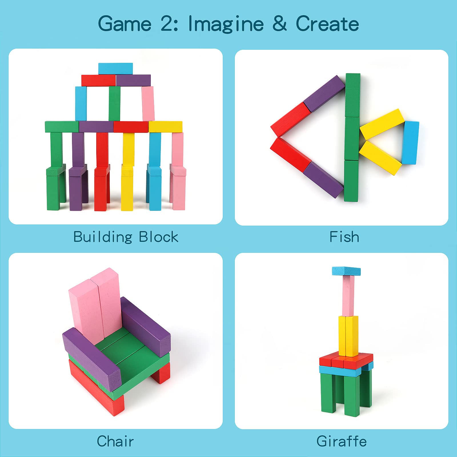 Canuan colorful blocks during playtime promoting creative stacking and family fun.
