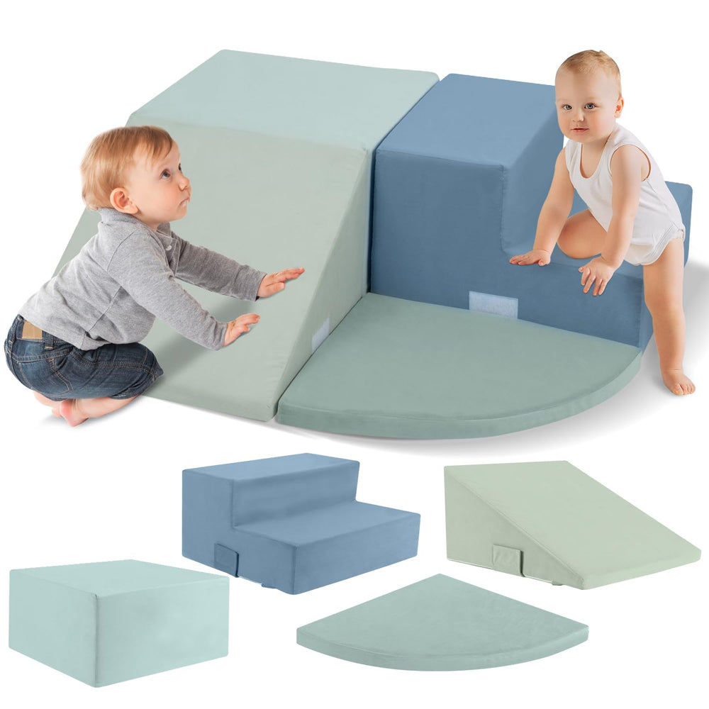 CAPAKIDS large foam climbing blocks arranged for versatile indoor play