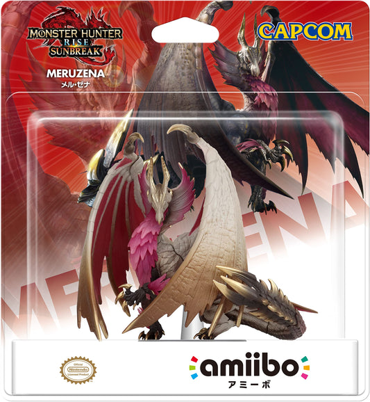 Capcom Meruzena Amiibo figure front view for Monster Hunter Rise Sunbreak display