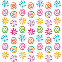 Capoda candyland garland with vibrant candy shapes for a festive birthday party.