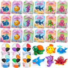 Capoda ocean animals clay cups for colorful, mess-free crafting sessions.