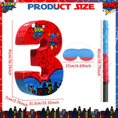 Capoda blindfold used with spider pinata for a playful, engaging party activity