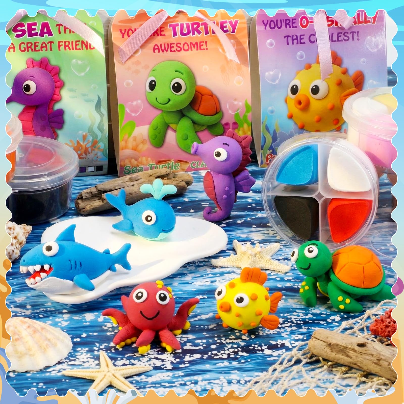 Capoda valentines clay craft kit supports independent projects and color coordination.