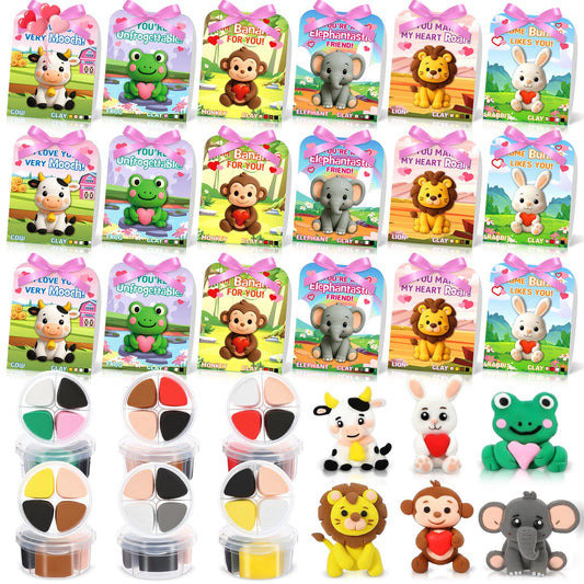 Capoda valentines clay kit multicolor cups for creative play and keepsakes.