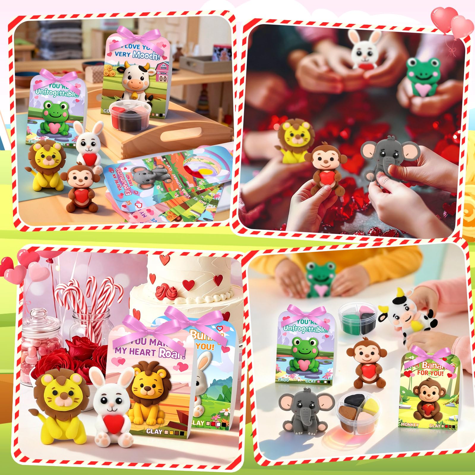 Capoda valentines clay kit all-in-one gift set for party favors and exchanges.