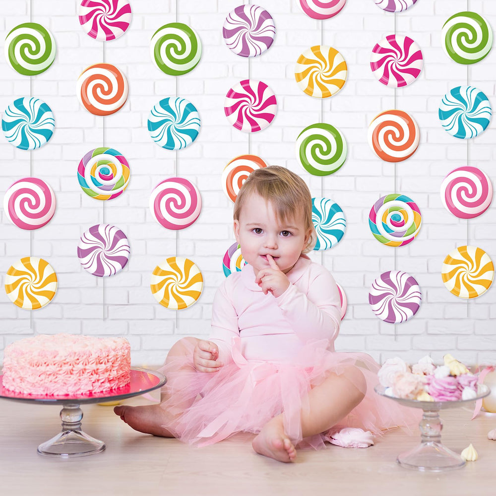 Capoda candy garlands easily hang on walls, doors, or ceilings.