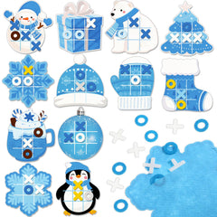 Capoda winter tic tac toe board featuring snowman design for festive play.