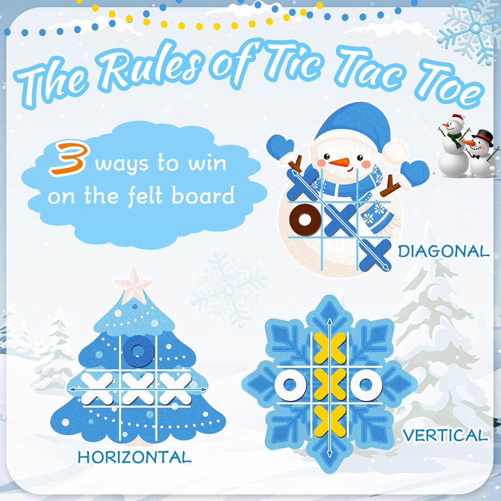 Capoda winter tic tac toe portable desk game for on-the-go fun.