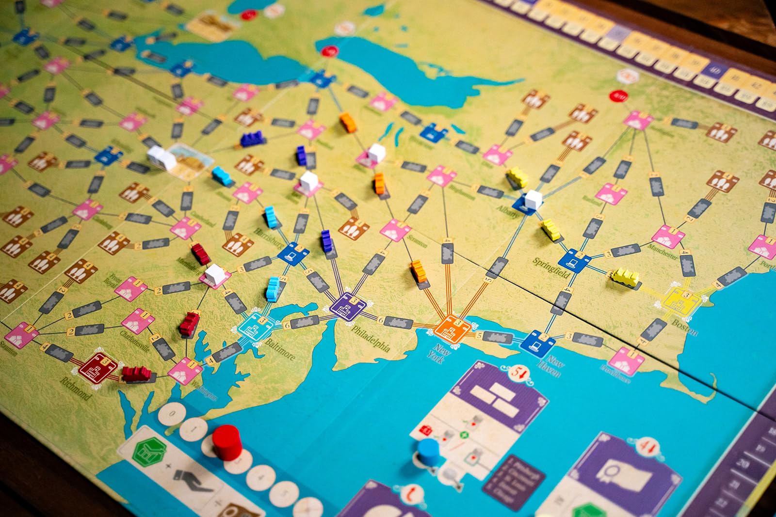 Capstone Games Age of Rail limited-action system in play.