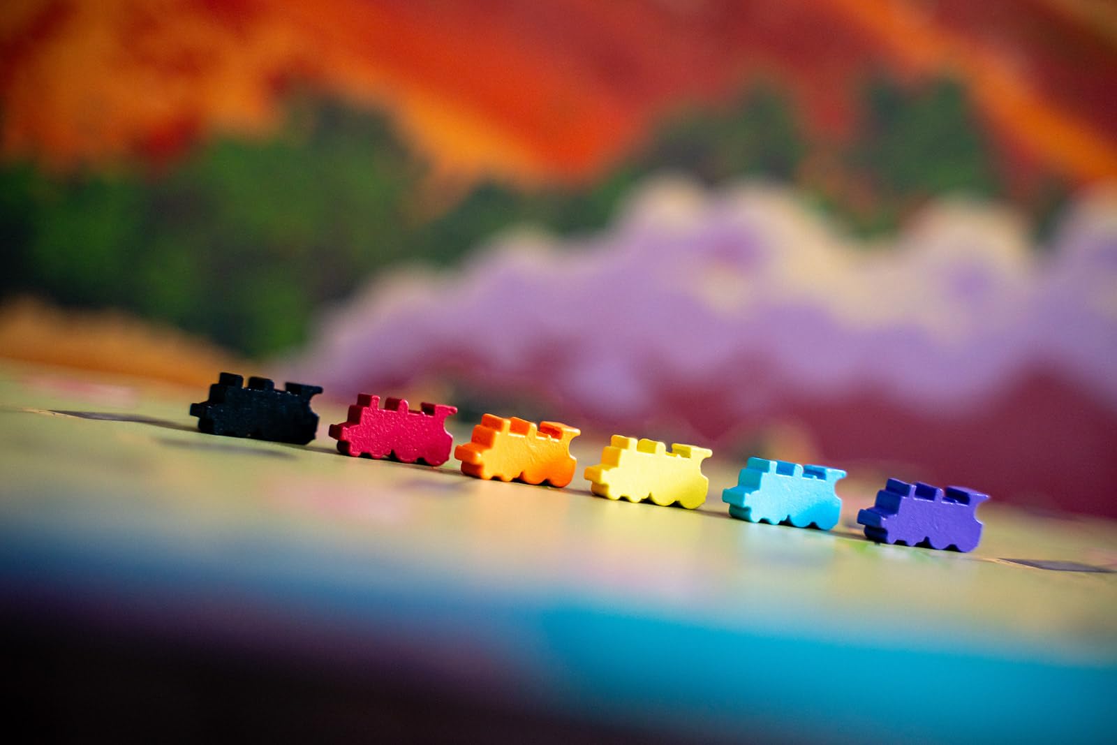Capstone Games Age of Rail South Africa track tiles enable efficient network expansion.