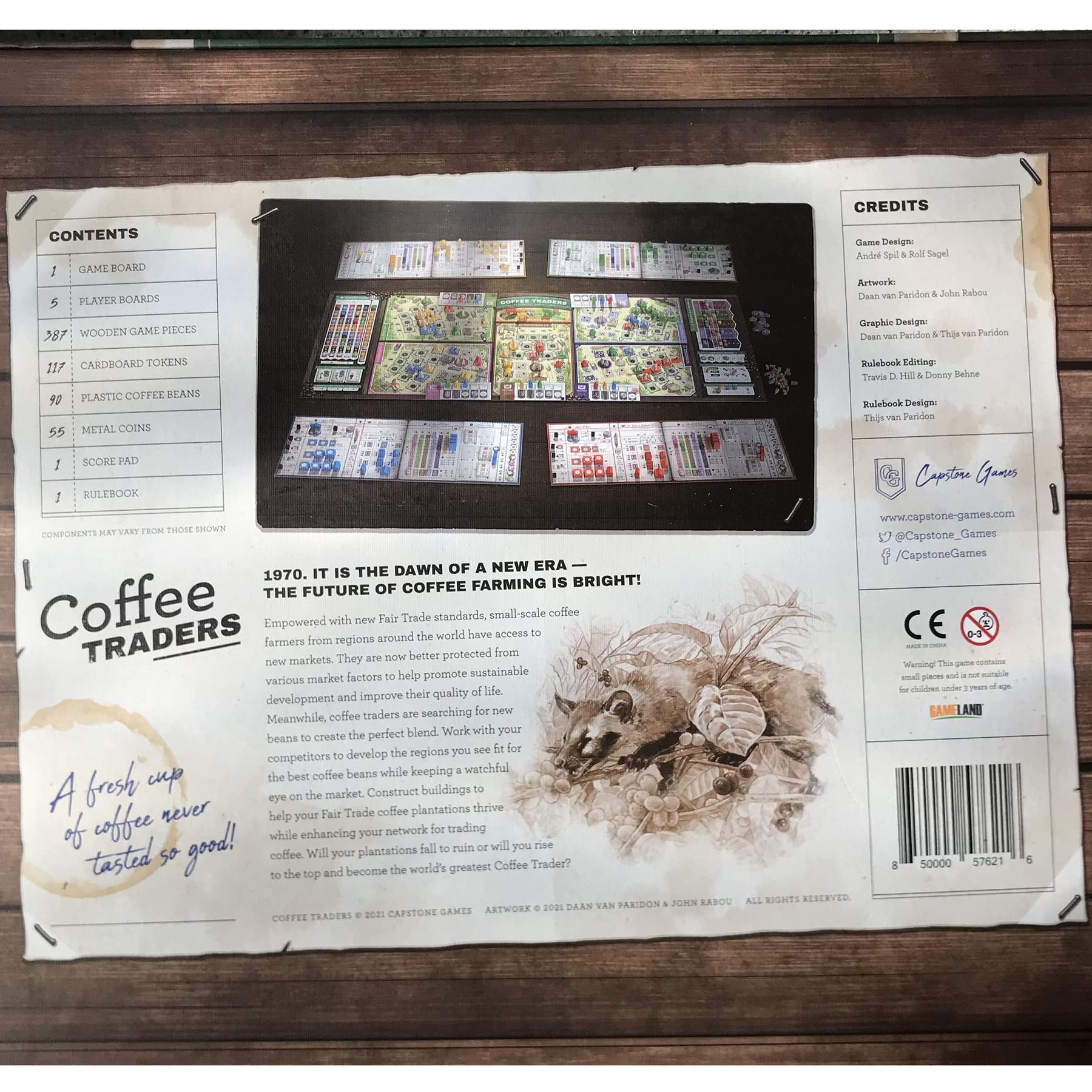 Capstone Coffee Traders coffee beans pieces support resource management