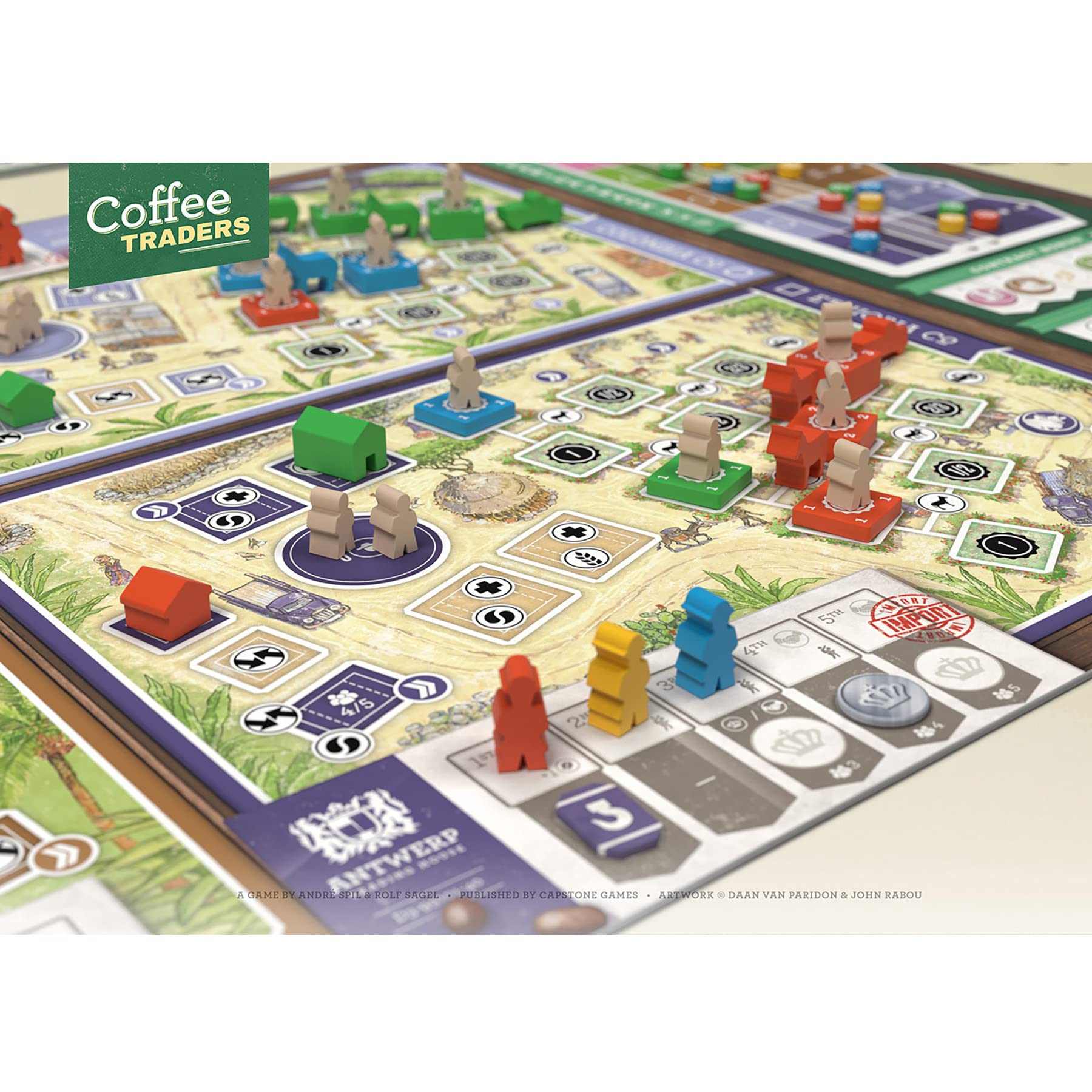 Capstone Coffee Traders wooden pieces for tactile action tracking