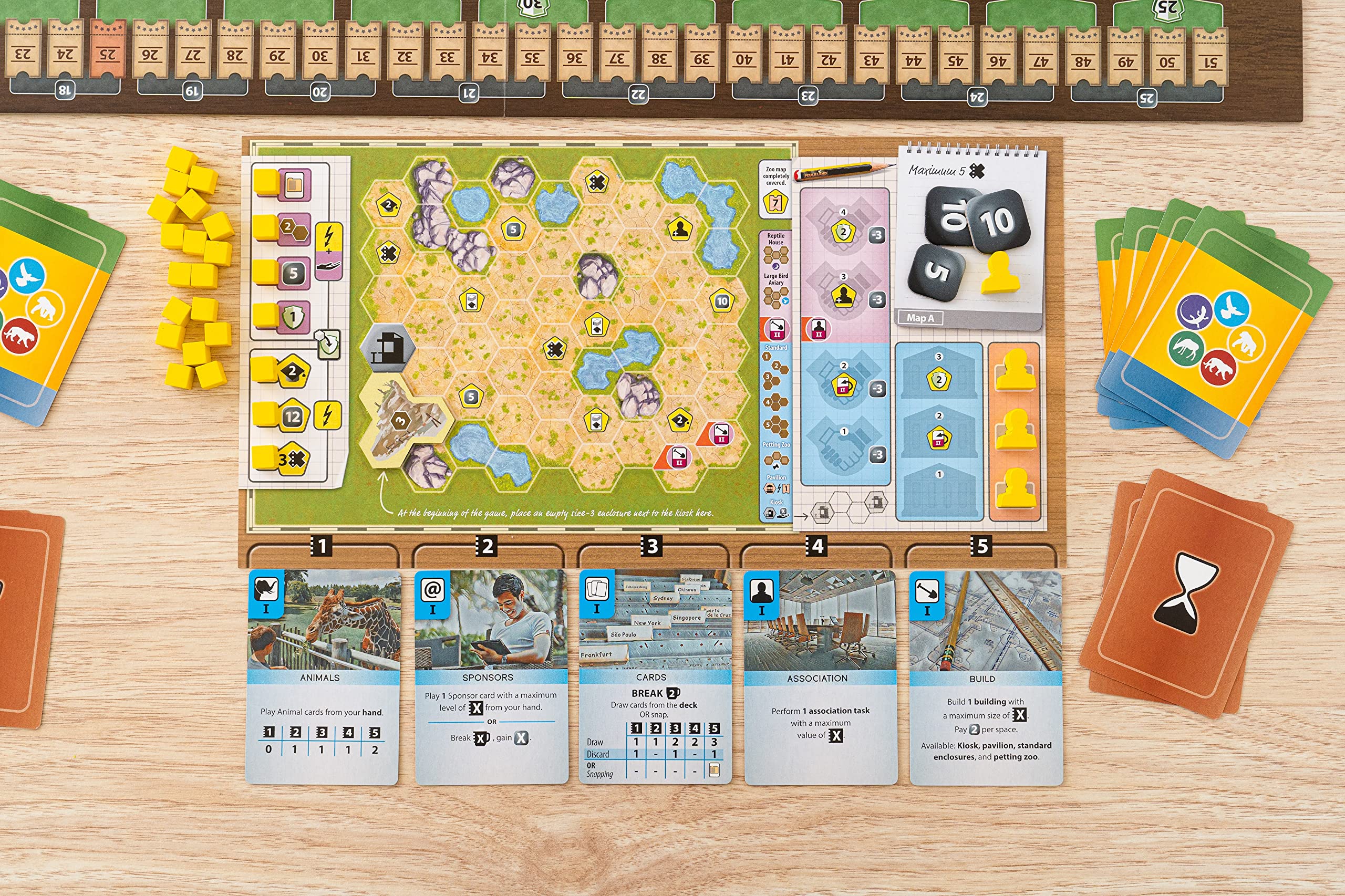 Capstone Games Ark Nova sponsor cards reveal funding potential for plans