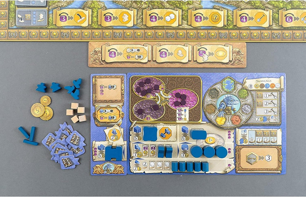 Faction boards and wooden tokens from Terra Mystica Big Box