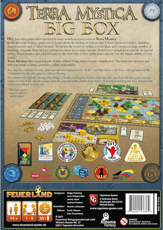 Terra Mystica Fire & Ice expansion map layout for tactical planning by Capstone Games