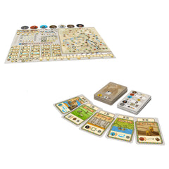 Pens cards and tiles from Capstone Games Draw and Write set