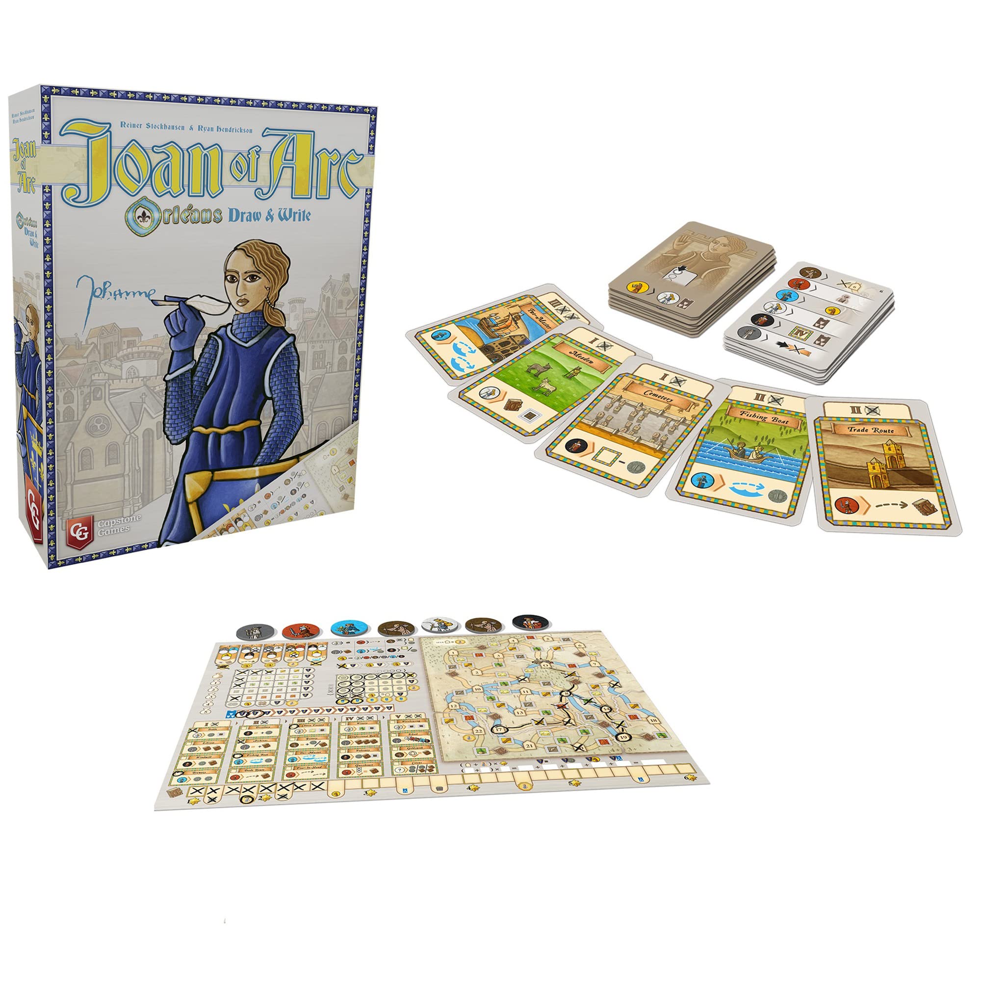 Joan of Arc Orléans Draw and Write follower draft with colorful tokens