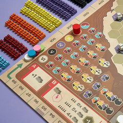 Capstone Games Ride The Rails rail network map helps visualize expansion.