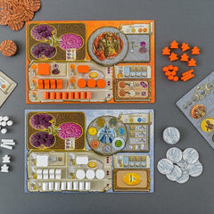 Capstone Games Terra Mystica Fire and Ice ice maidens faction cards emphasize temple synergy.
