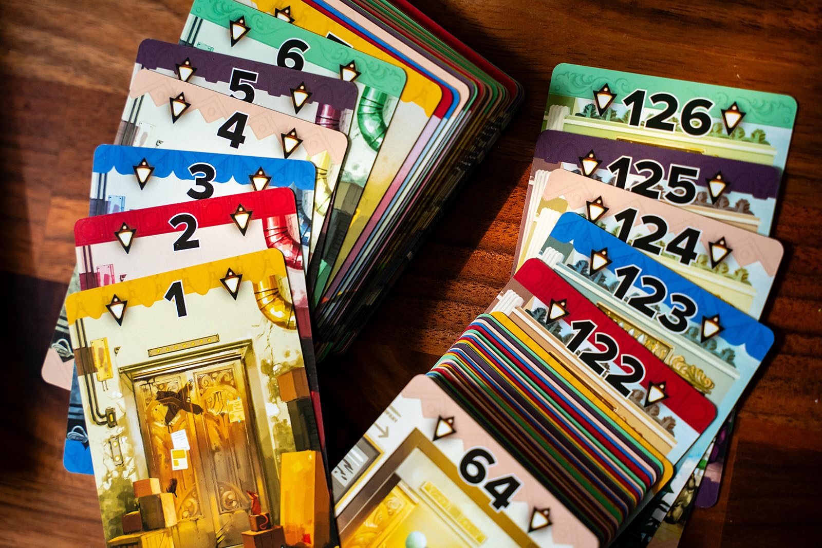 Capstone Up or Down card pile demonstrates dealing and shuffling in action.