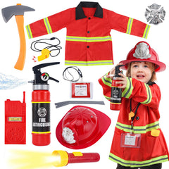 Captain Chaowing fireman costume with helmet for imaginative rescue play