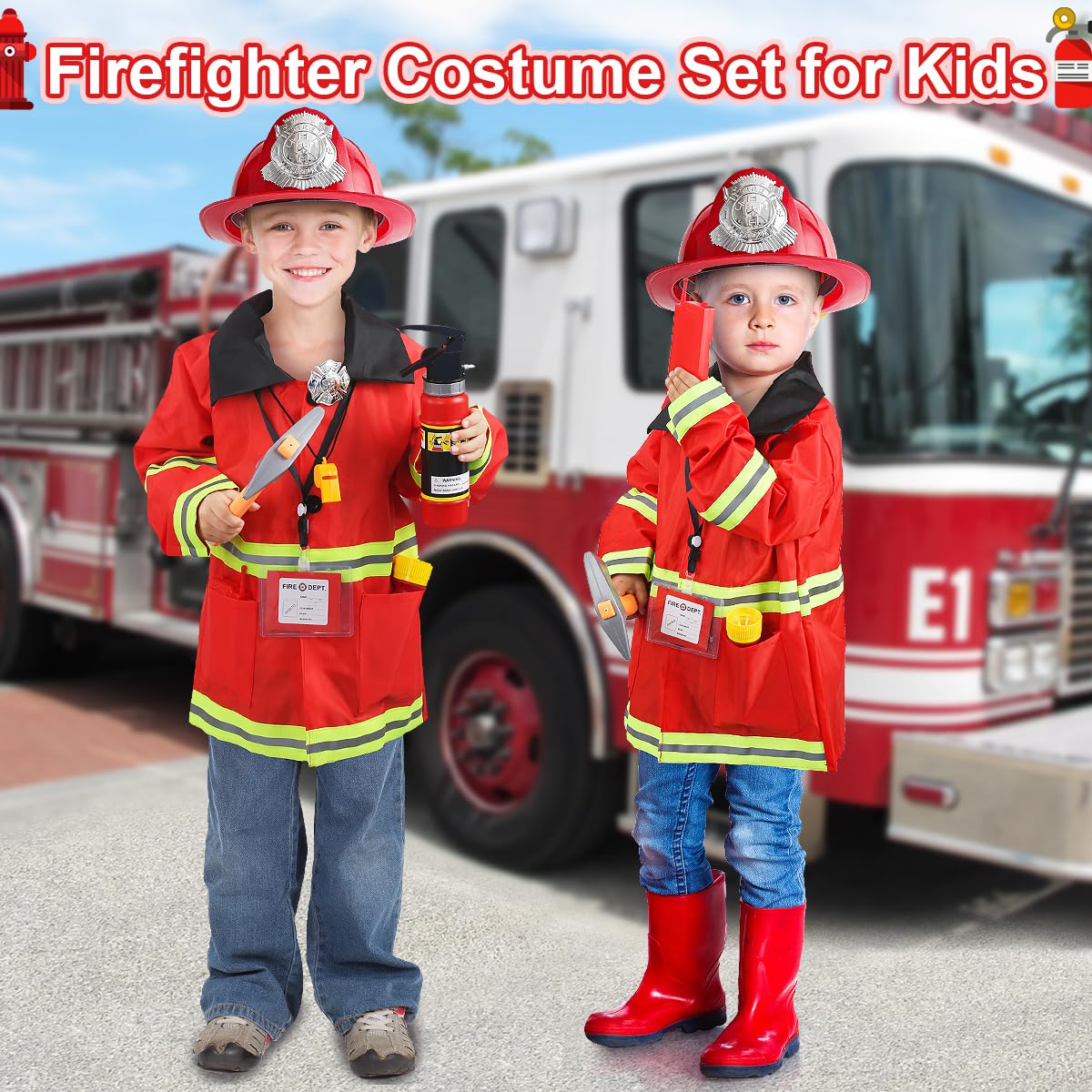 Captain Chaowing gift-ready firefighter dress-up set for Halloween or parties