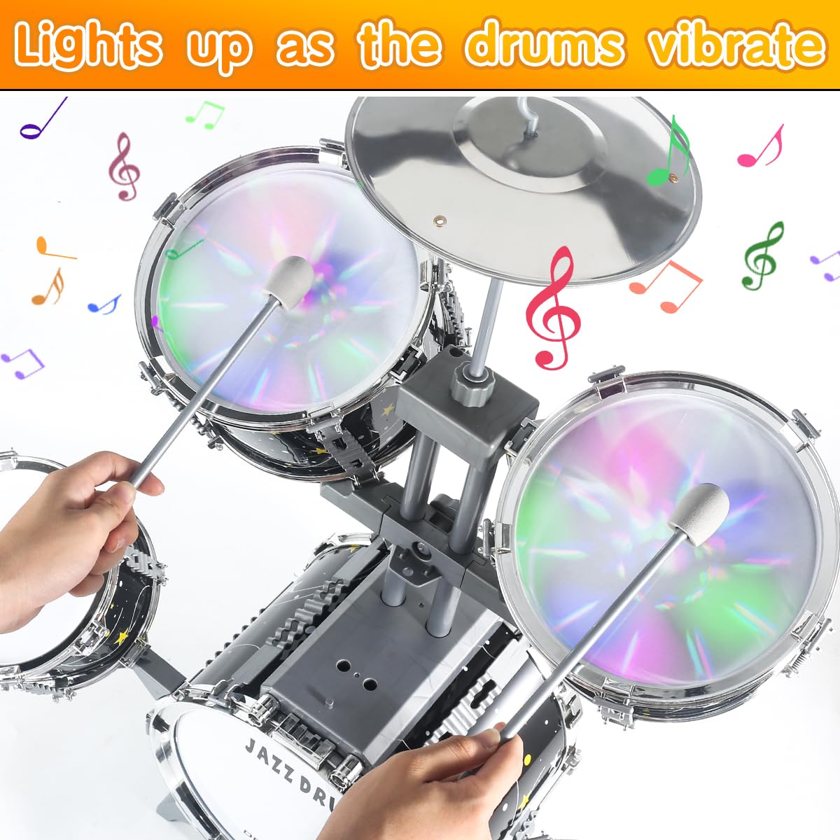 Captain Chaowing kids drum medium drum promotes coordinated play and hands-on music exploration