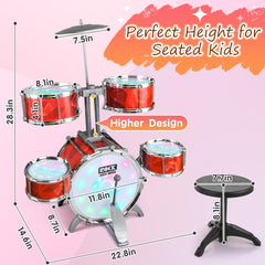 Includes drumsticks, pedal bass drum, and cymbal for complete play.