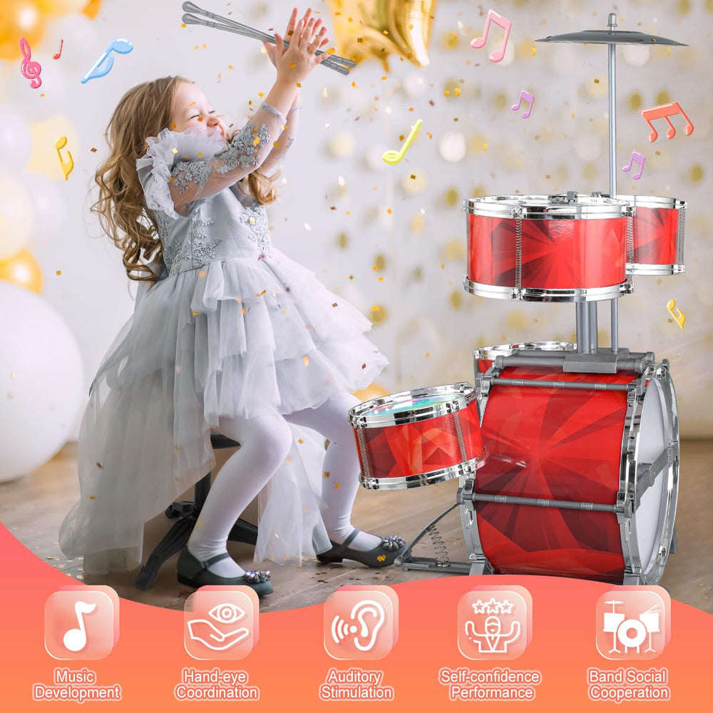 CAPTAIN CHAOWING Drum stool supports comfortable, upright playing for kids.