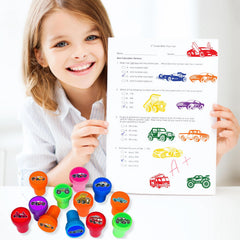 Car and Truck Stamps 12pc set safe materials for kids.