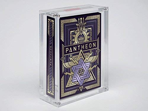 Carat X1 card case in clear acrylic with magnetic seal protects decks and provides unobstructed viewing.