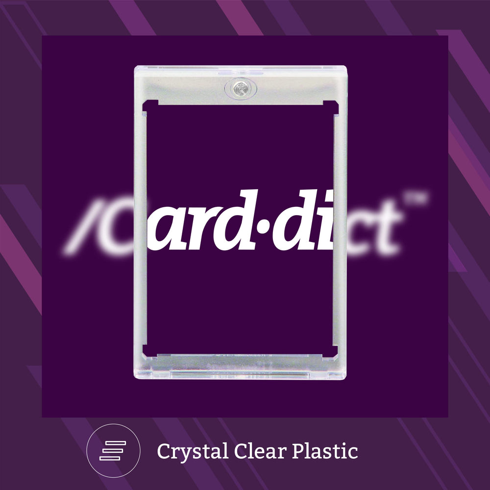 CARD·DICT clear front display lets you view cards without removing.