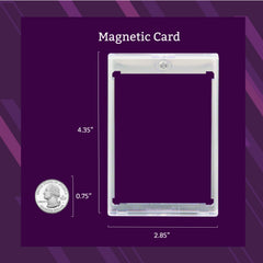 CARD·DICT one-touch magnetic card holder for easy insertion and removal.