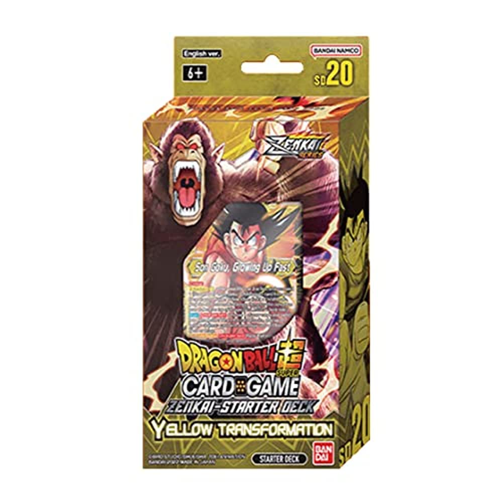 Dragon Ball Super TCG 20 SD20 yellow transformation deck front view for quick skirmishes.