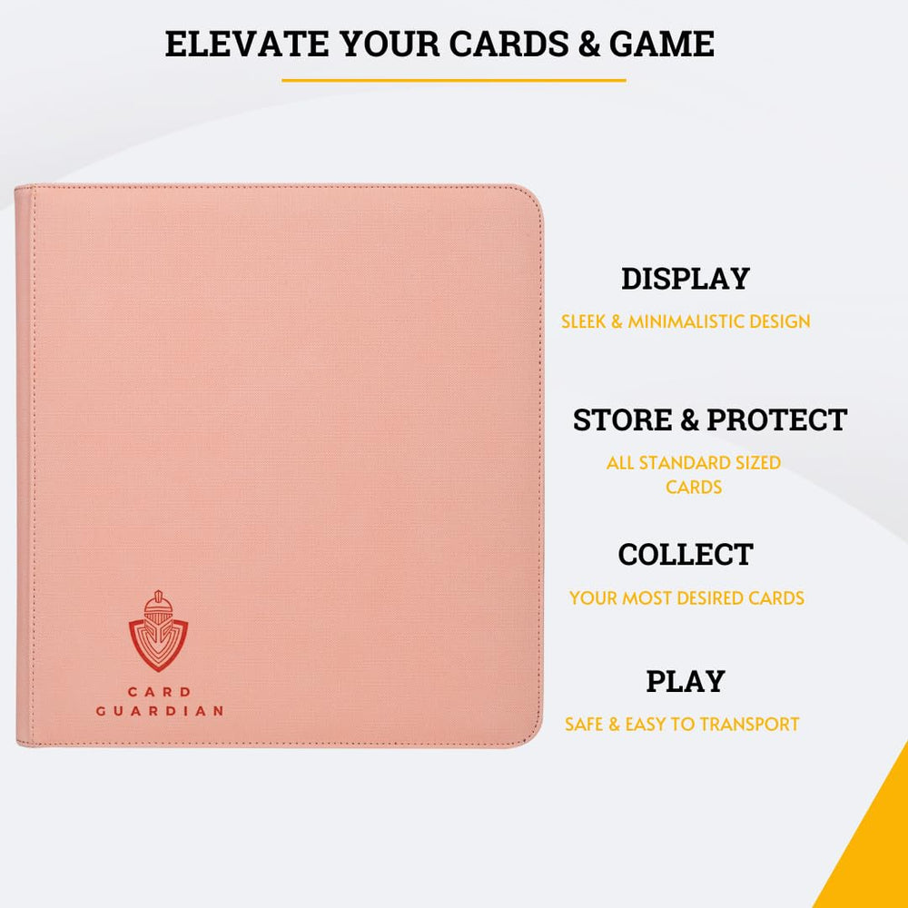 Card Guardian pink binder travel-ready compact design for easy transport.