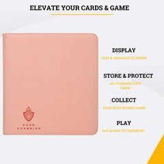 Card Guardian pink binder travel-ready compact design for easy transport.