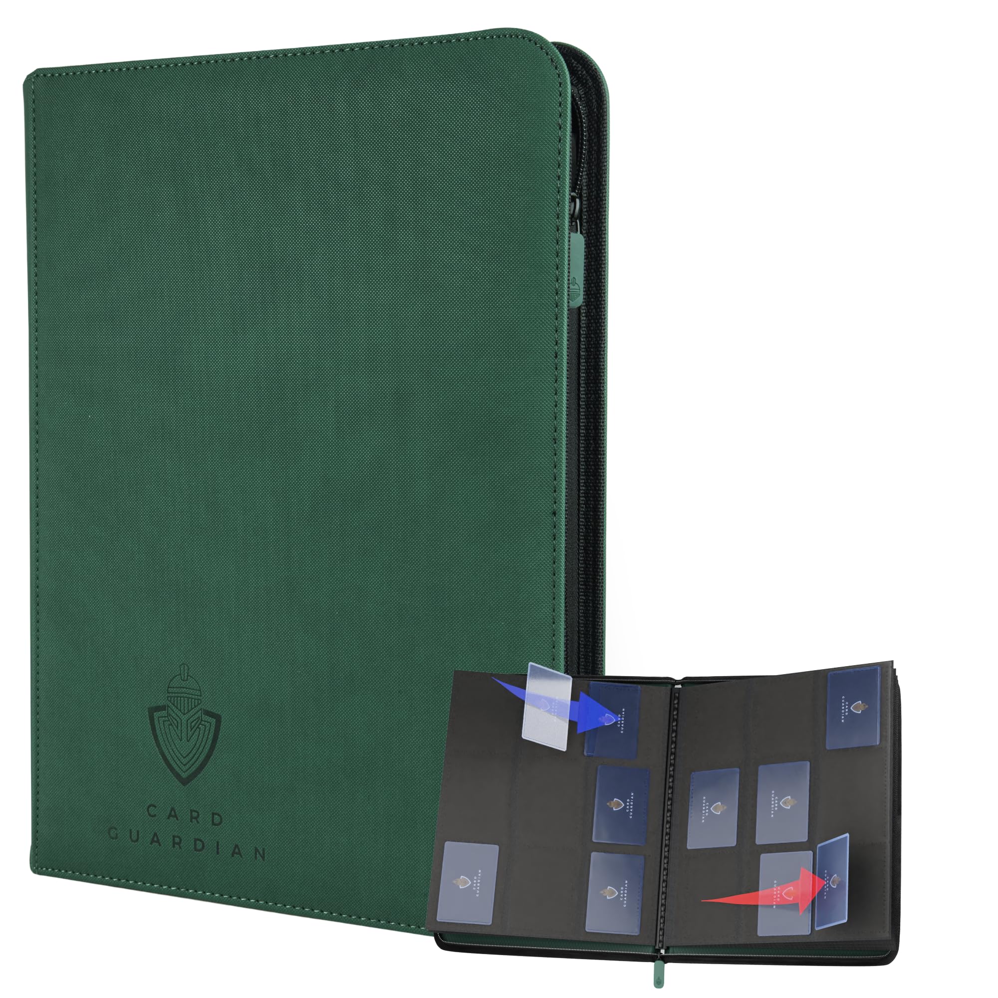 Card Guardian 9-pocket binder front cover showing reinforced protection.