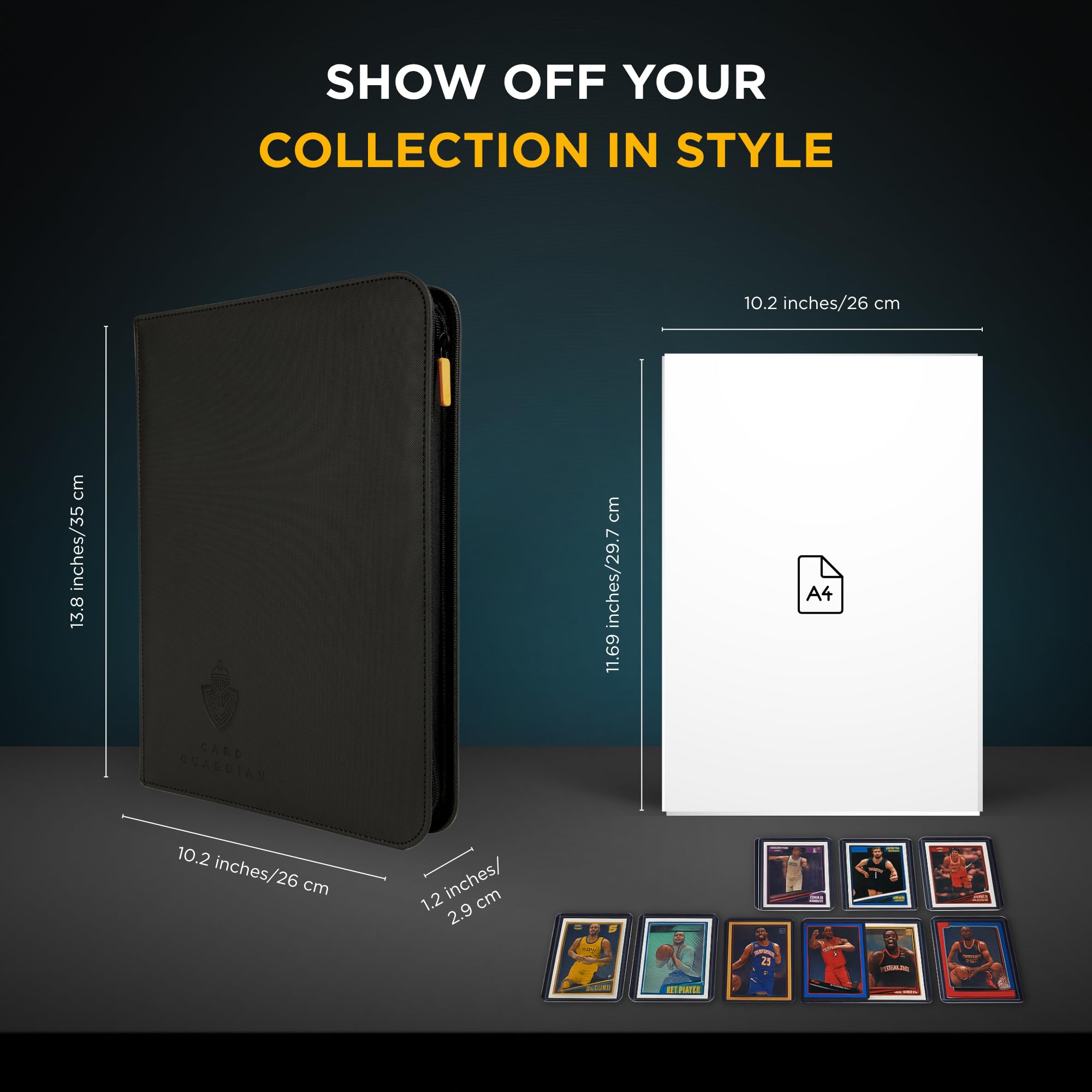 Card Guardian strap-handle close-up demonstrates portable design for tournaments.