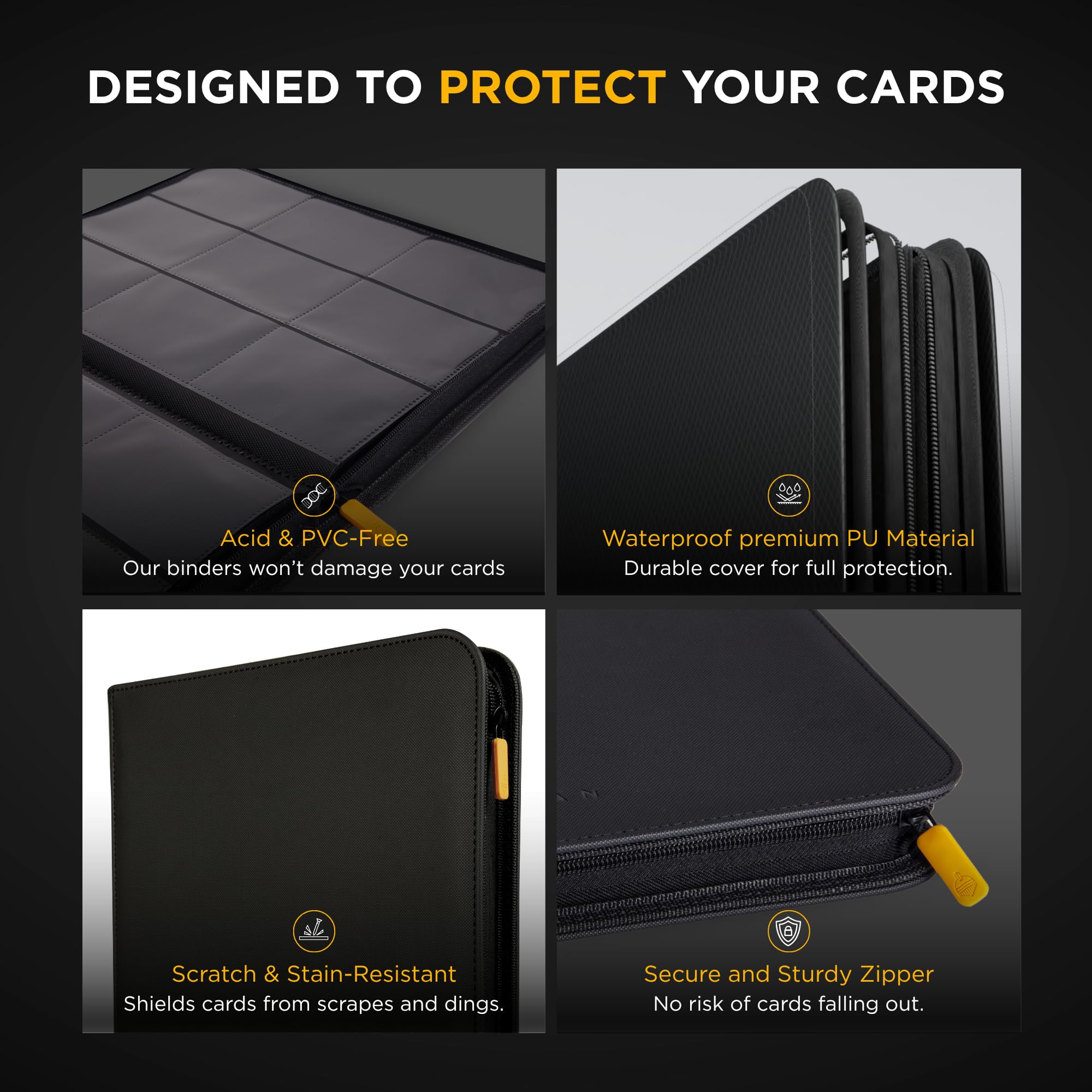 Card Guardian zipper-closure close-up emphasizes secure seal for travel.