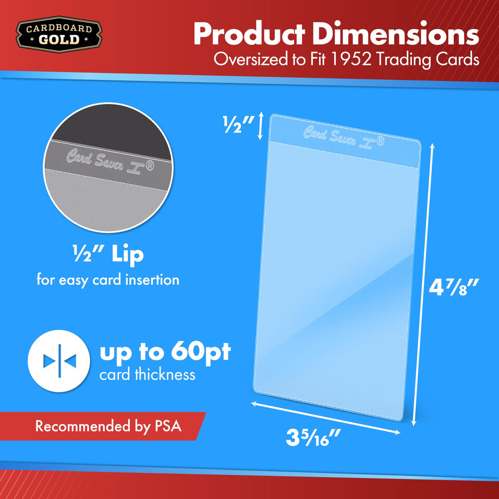 Cardboard Gold Card Saver 1 PSA-ready protection shown for grading submissions