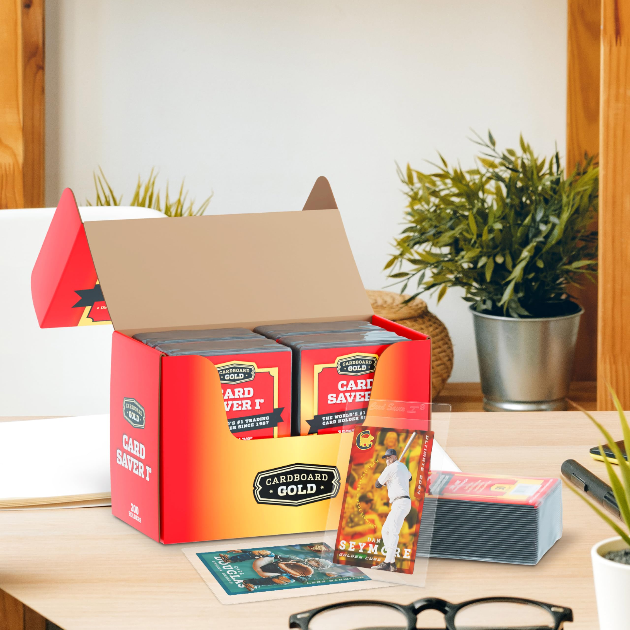 Cardboard Gold legacy protection for vintage and modern trading cards during storage.